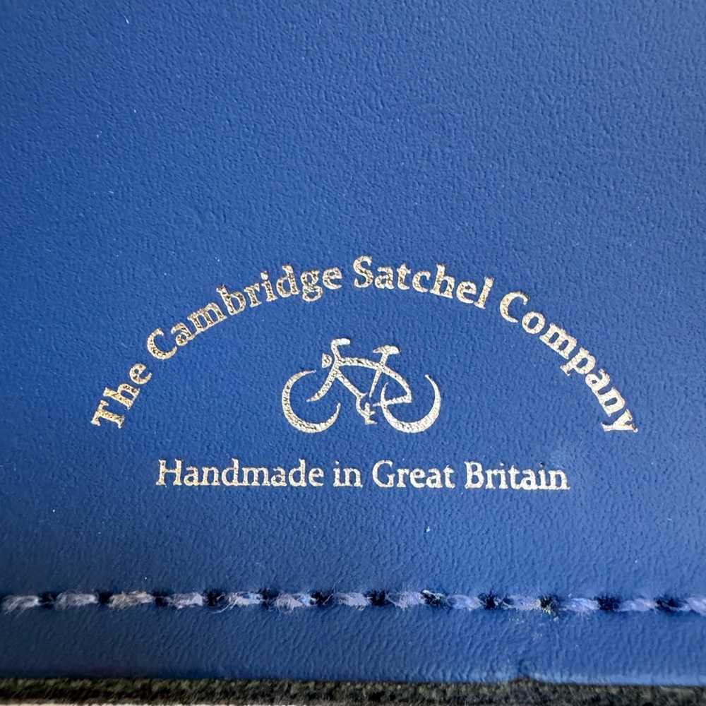 The Cambridge Satchel Company Blue Leather Mini Satchel. 6.5” by 5” by 2” - Picture 6 of 7